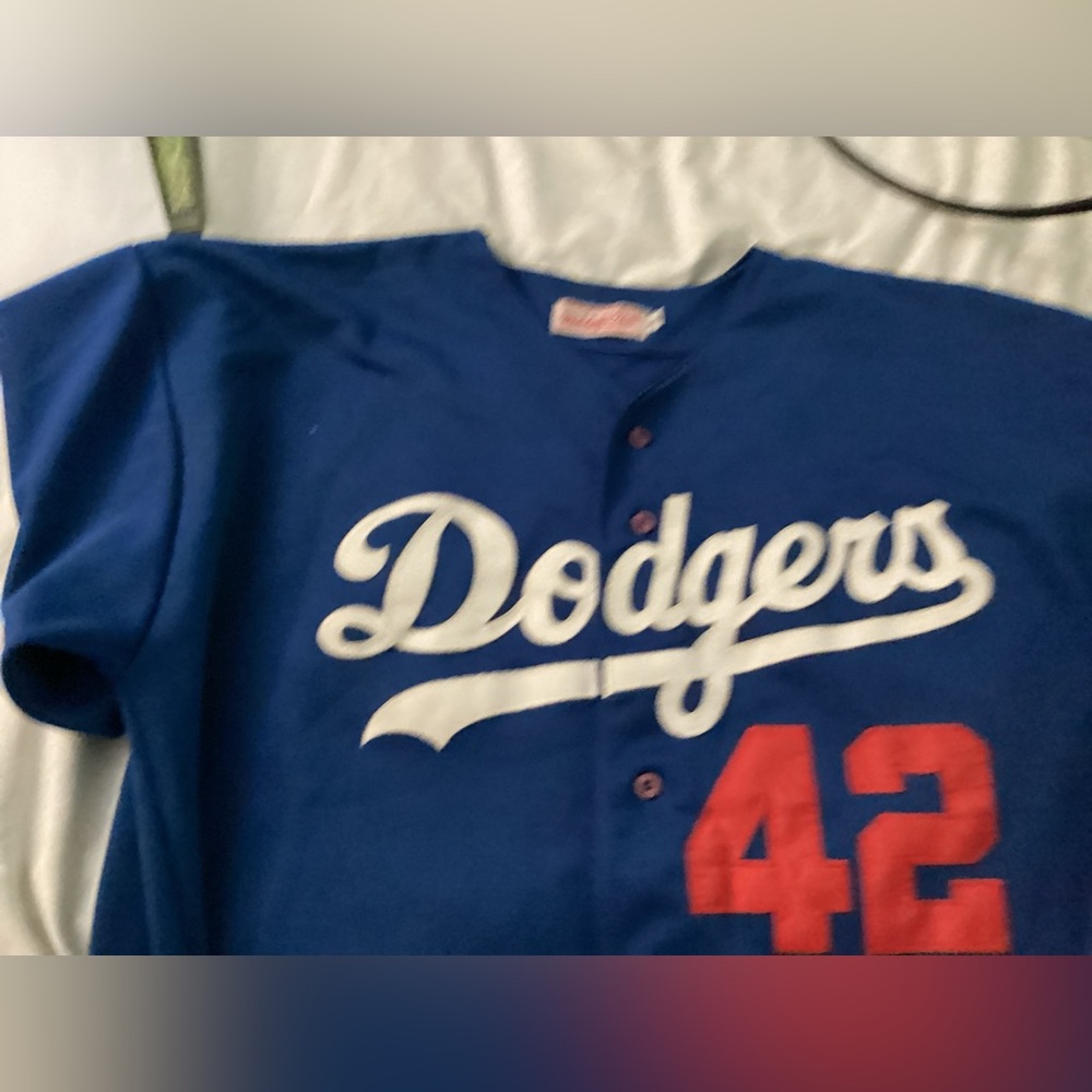 Rare Cooperstown Collection Jackie Robinson 1955 World Series jersey